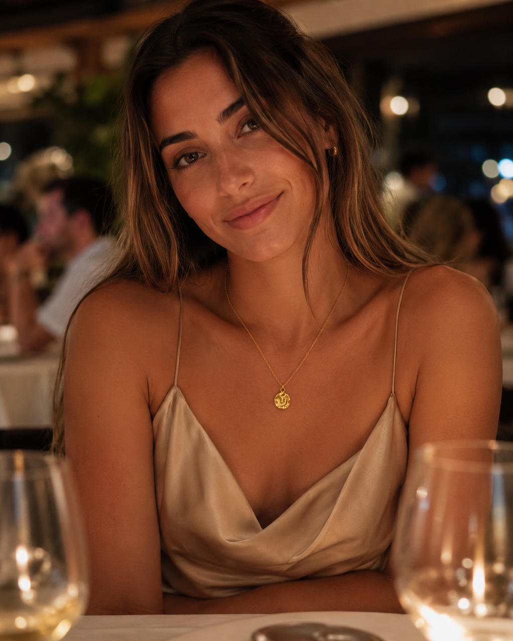 Zalaya Hammered Disc Necklace