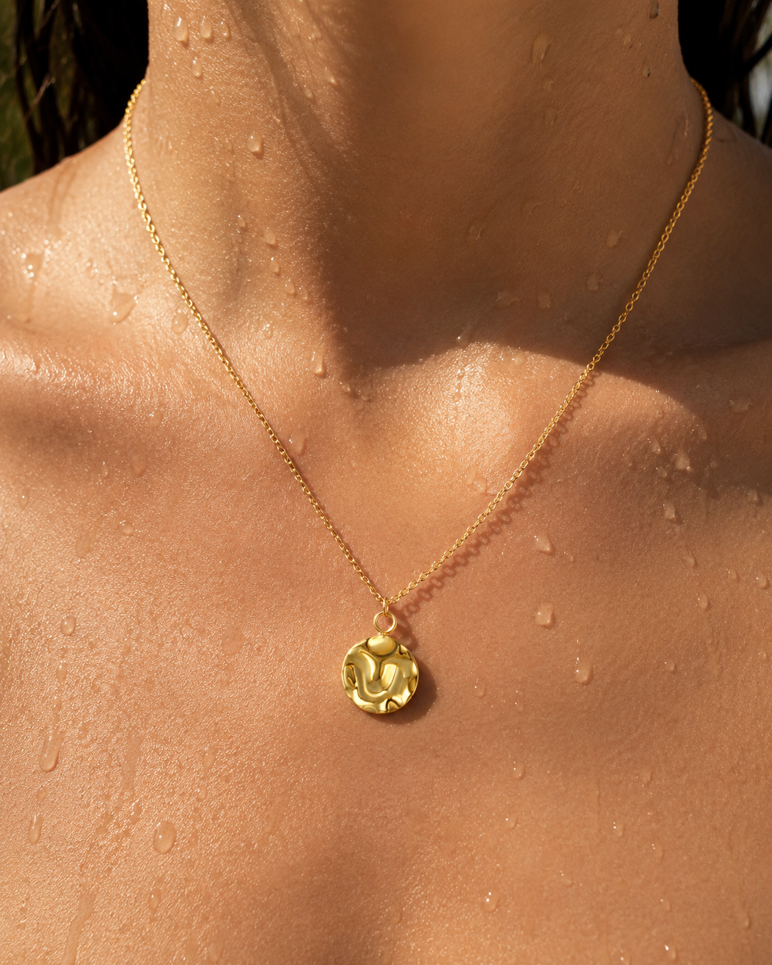 Zalaya Hammered Disc Necklace