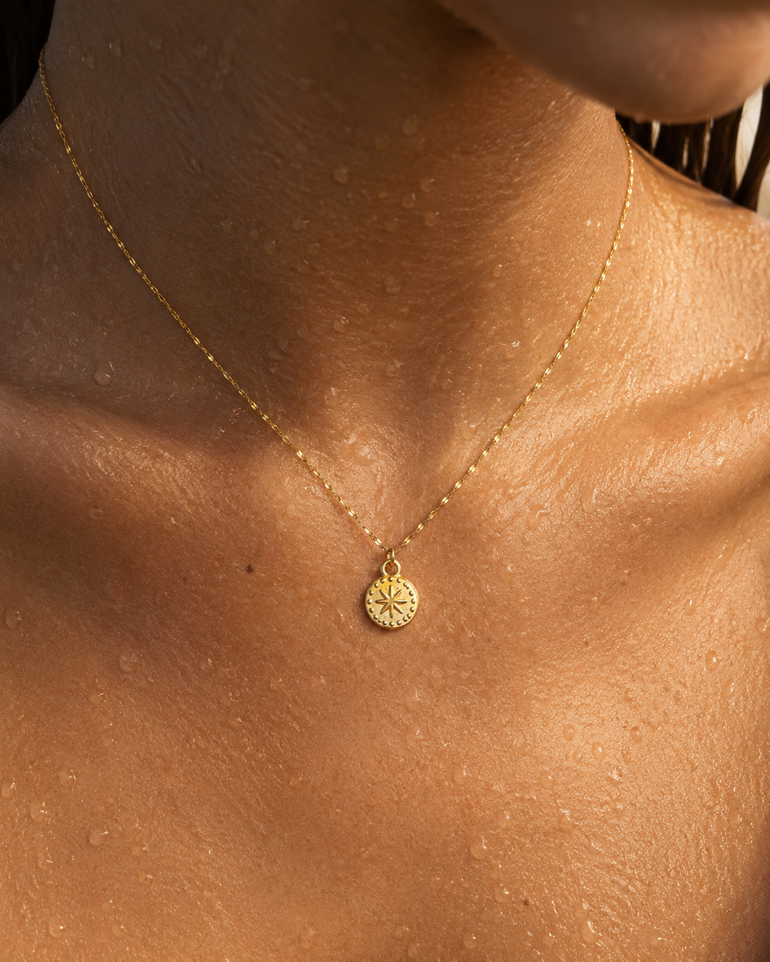 Zalaya Sunburst Coin Necklace