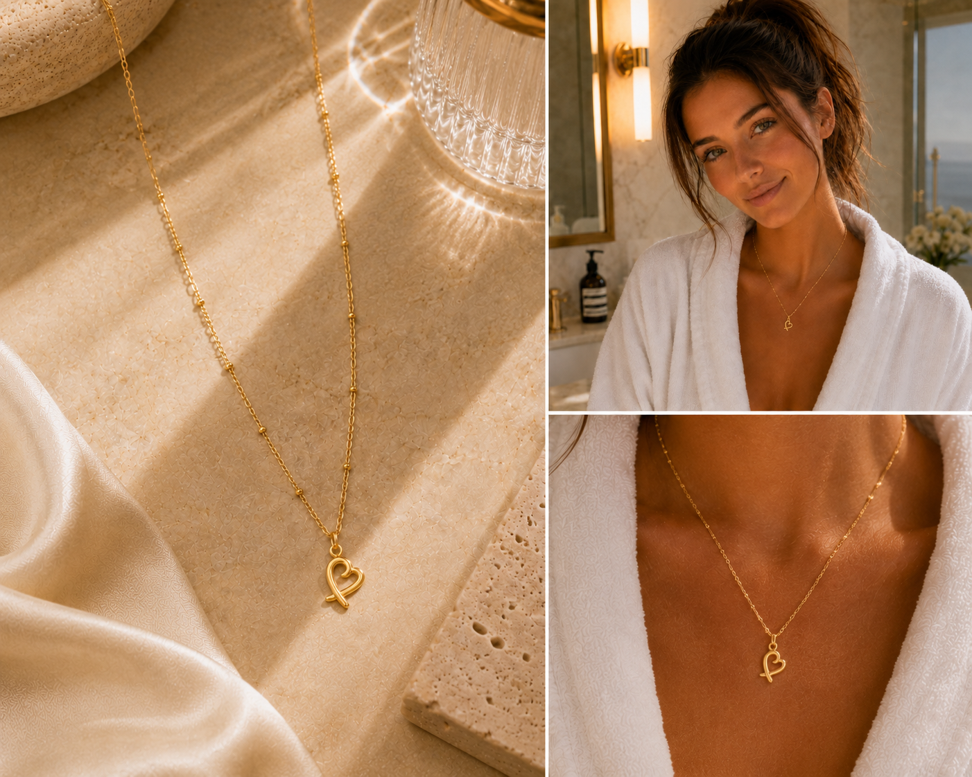 Zalaya Linked Heart Necklace