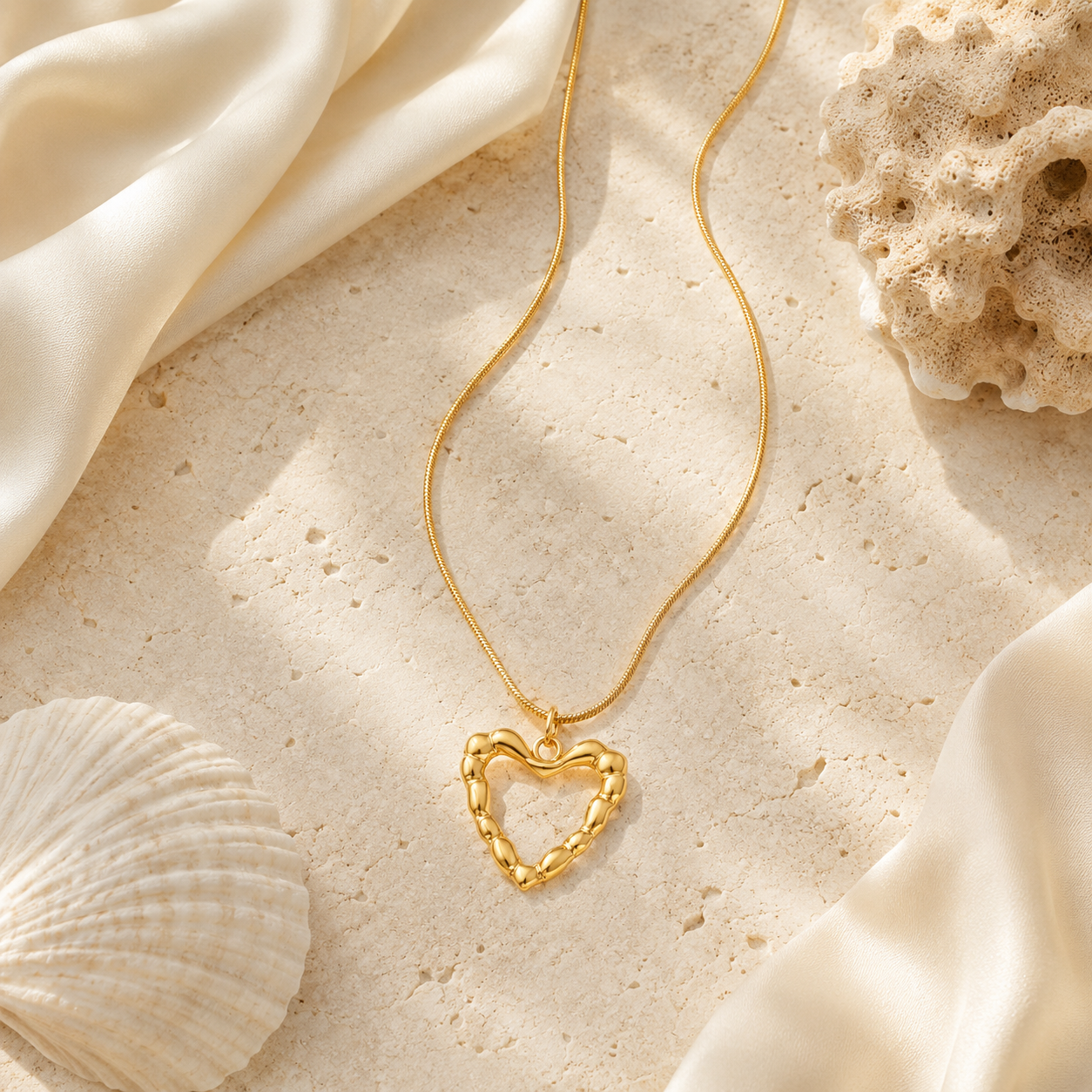 Zalaya Bamboo Heart Necklace