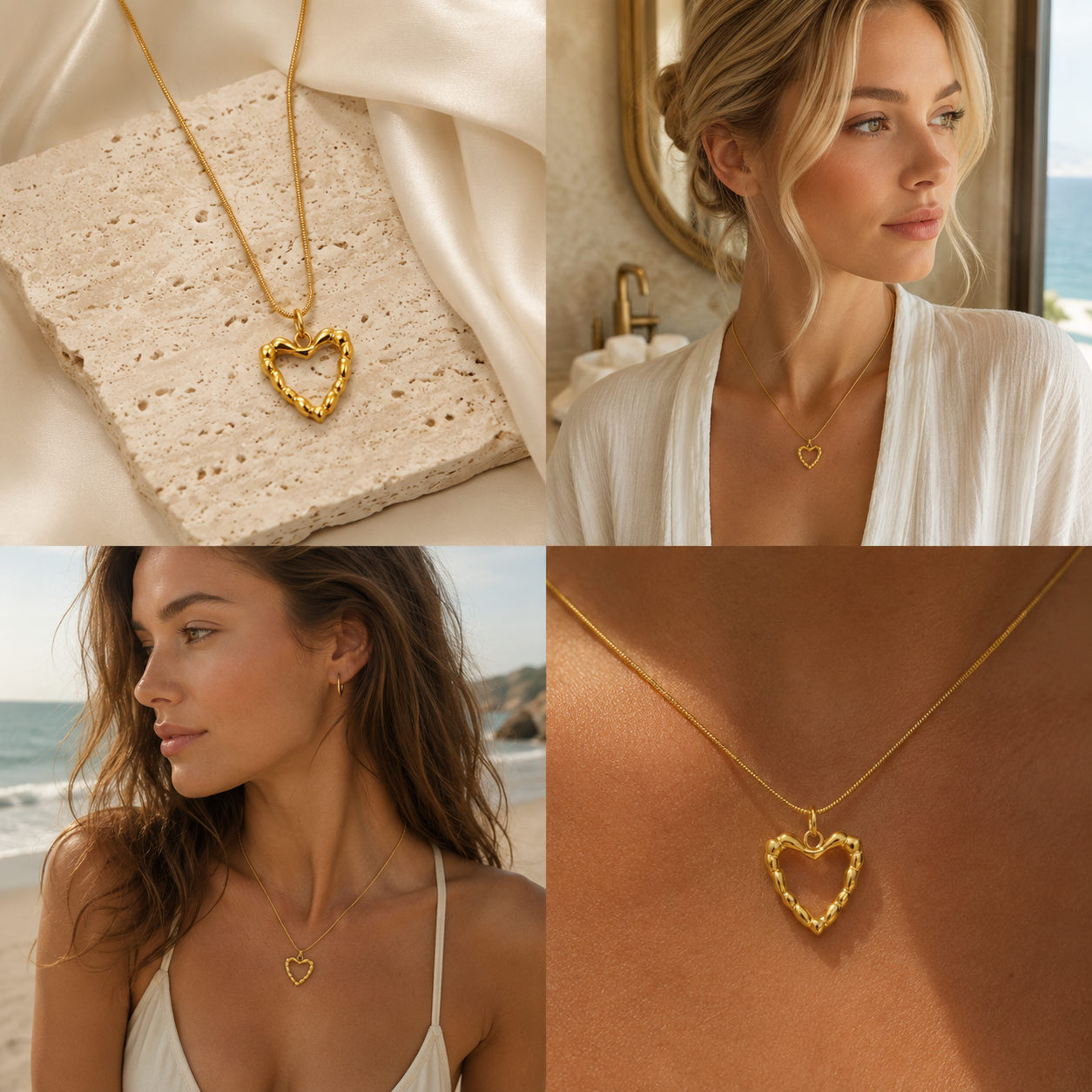 Zalaya Bamboo Heart Necklace