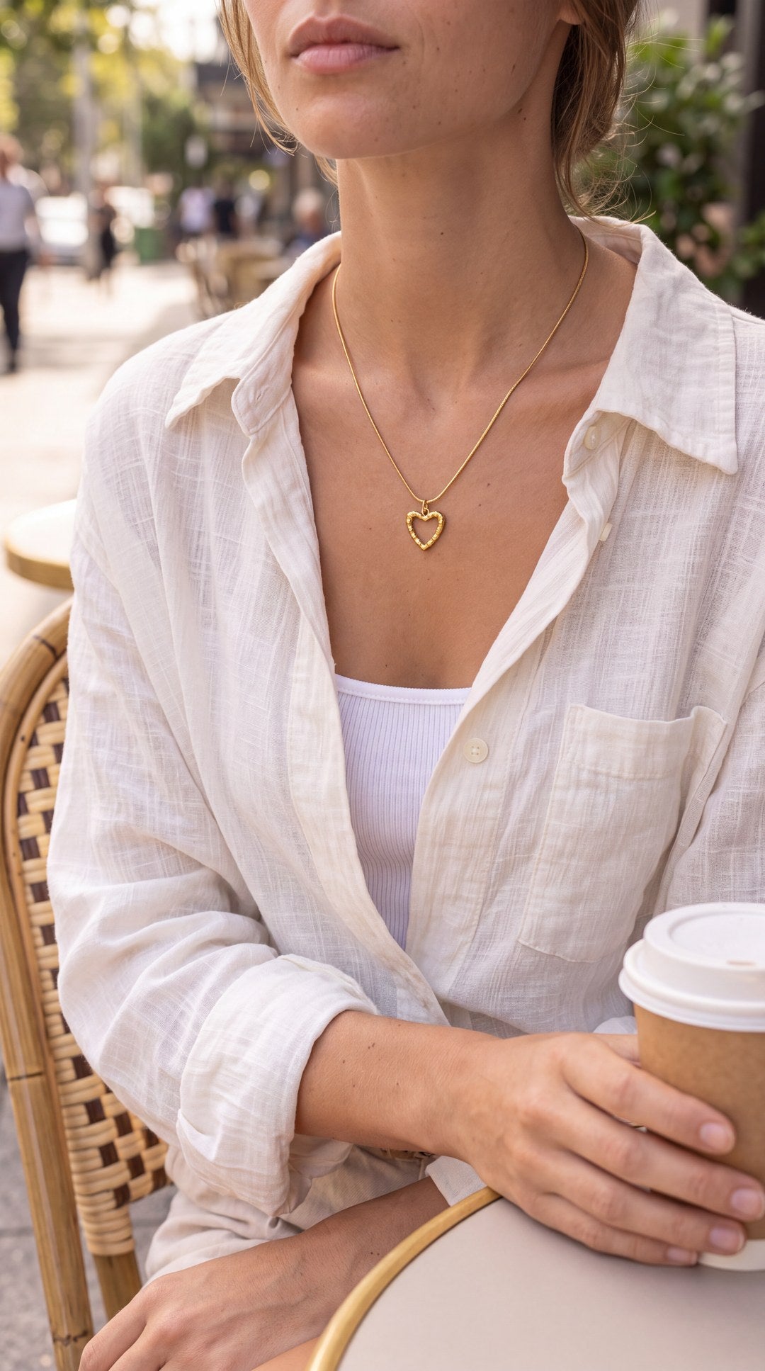 Bamboo Heart Necklace
