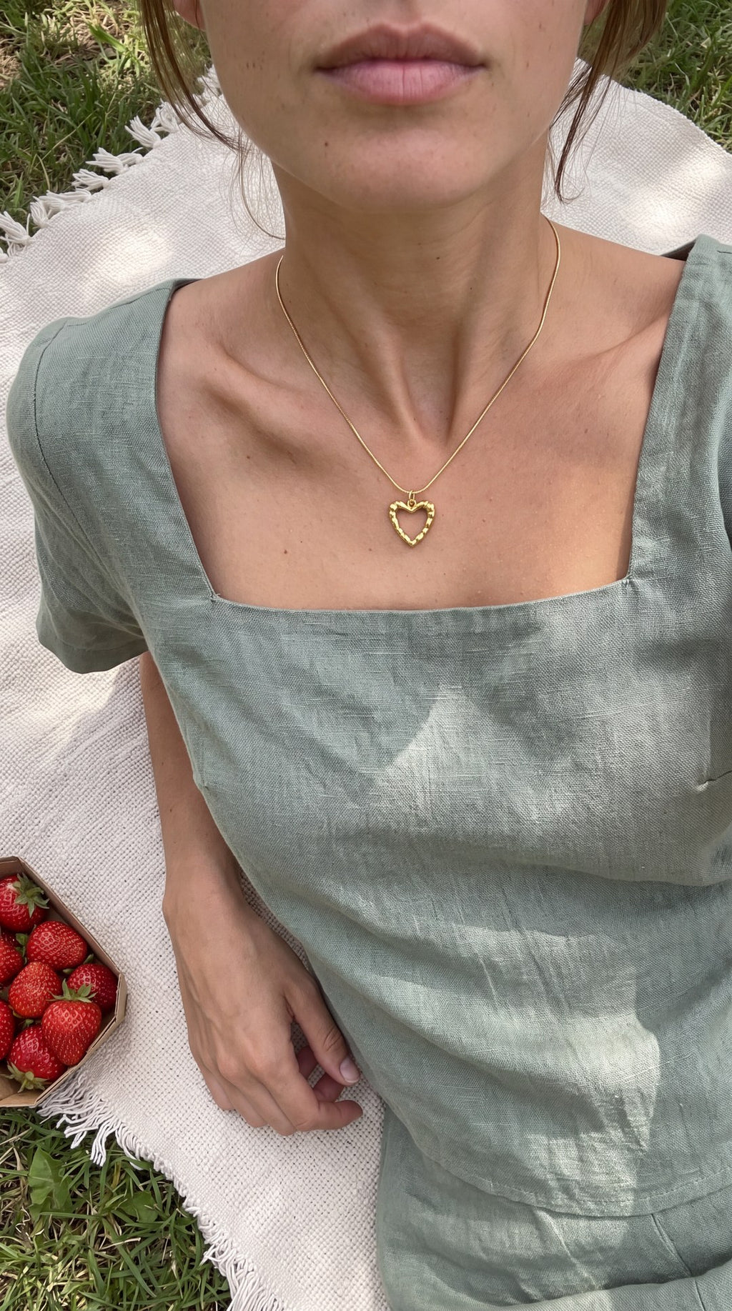 Bamboo Heart Necklace