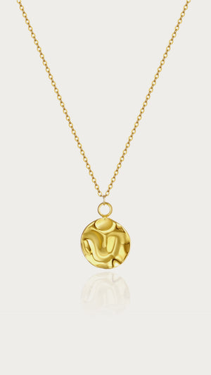 Hammered Disc Necklace