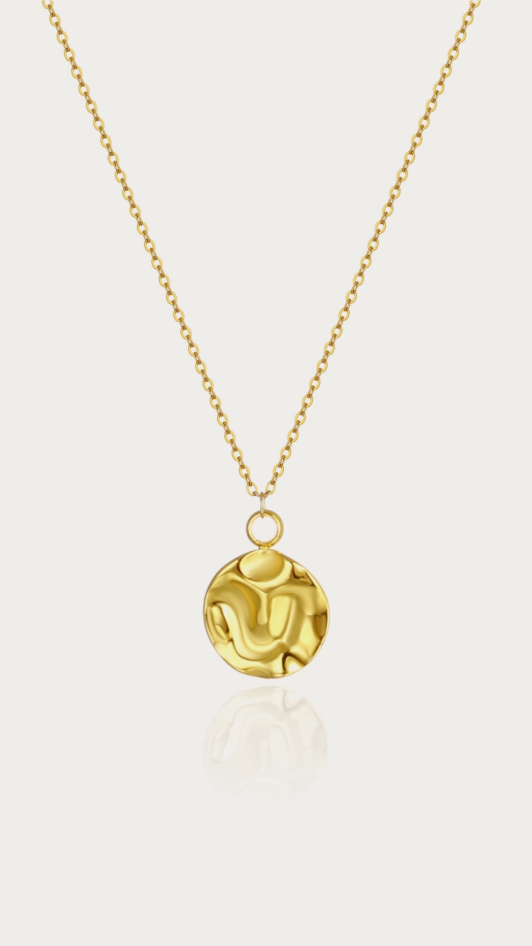 Hammered Disc Necklace
