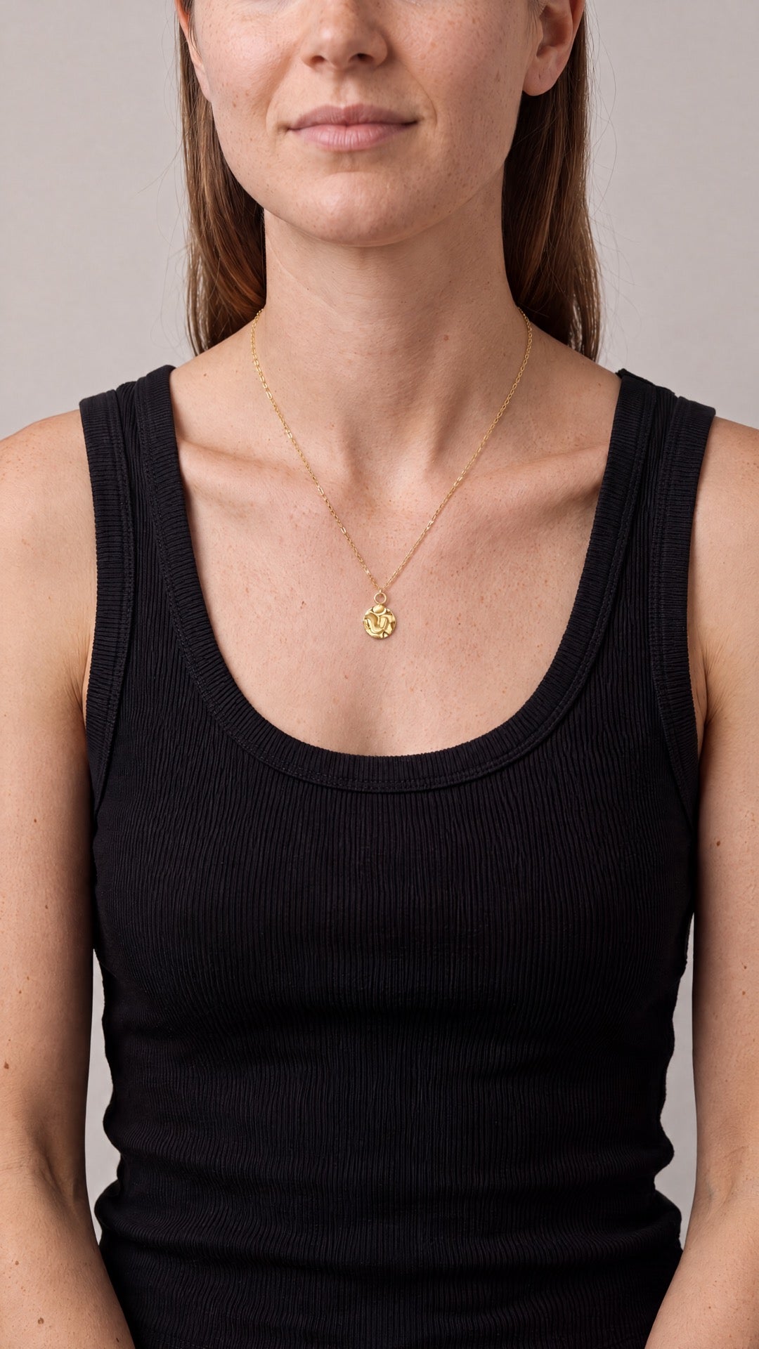 Hammered Disc Necklace