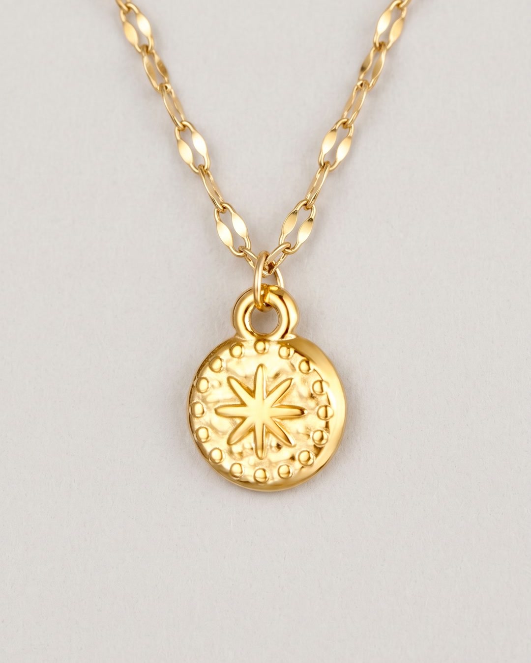 Sunburst Coin Necklace